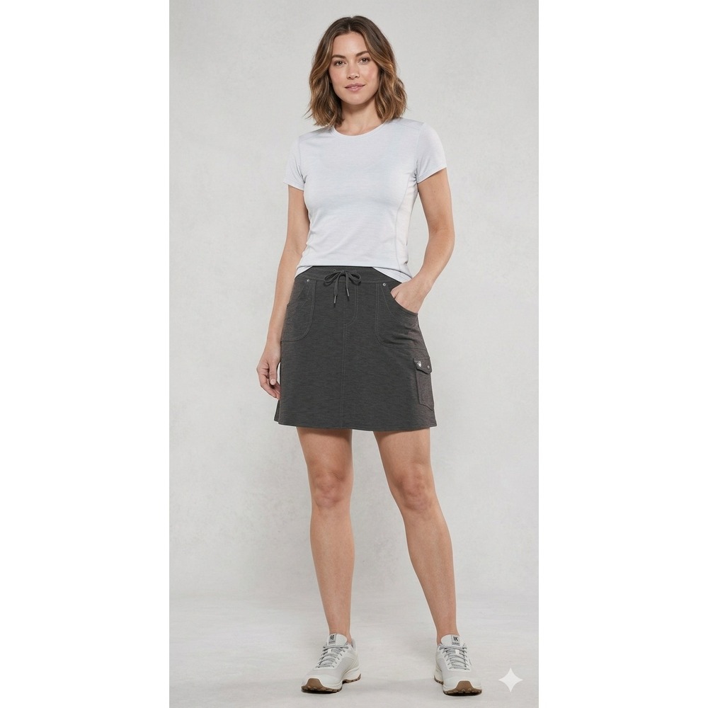 Kuhl Mova Tennis Golf Activewear Skort Preppy Casual Vaca Gray Size S Pull On